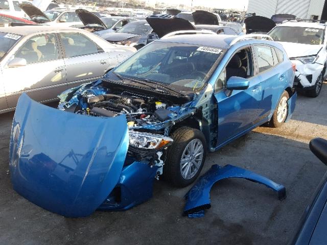 4S3GTAB64J3729132 - 2018 SUBARU IMPREZA PR BLUE photo 2