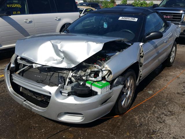 1C3EL75R06N174552 - 2006 CHRYSLER SEBRING GT SILVER photo 2