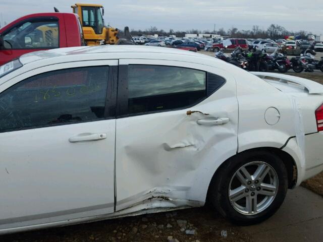 1B3LC56B19N500549 - 2009 DODGE AVENGER SX WHITE photo 10