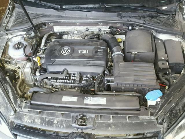 3VW217AUXHM054203 - 2017 VOLKSWAGEN GOLF S SILVER photo 7