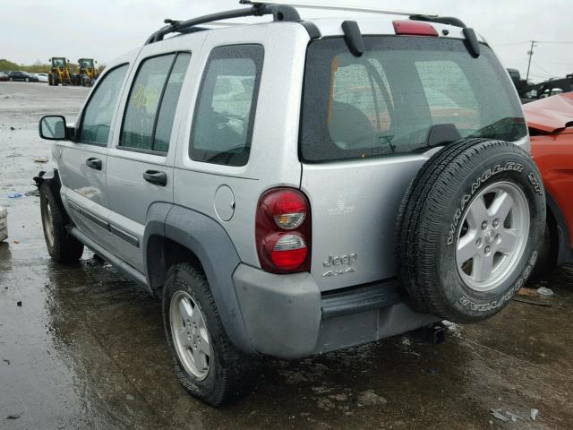 1J4GL48K77W712476 - 2007 JEEP LIBERTY SP SILVER photo 3