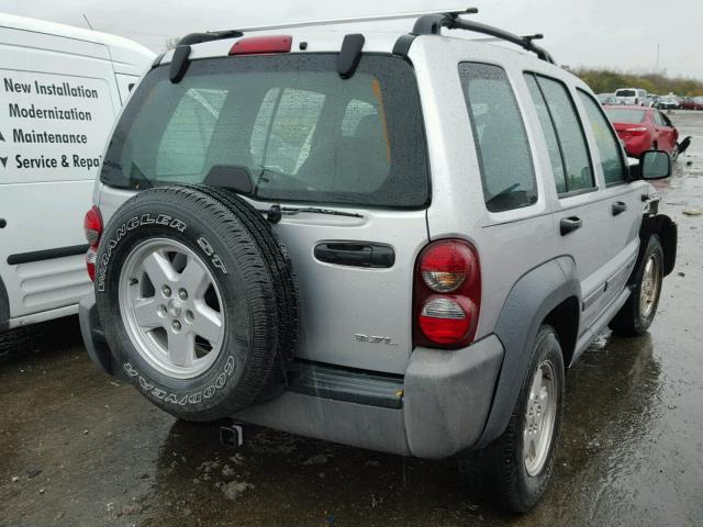 1J4GL48K77W712476 - 2007 JEEP LIBERTY SP SILVER photo 4