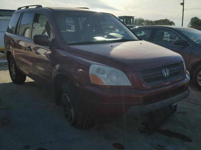 2HKYF18524H518062 - 2004 HONDA PILOT RED photo 1