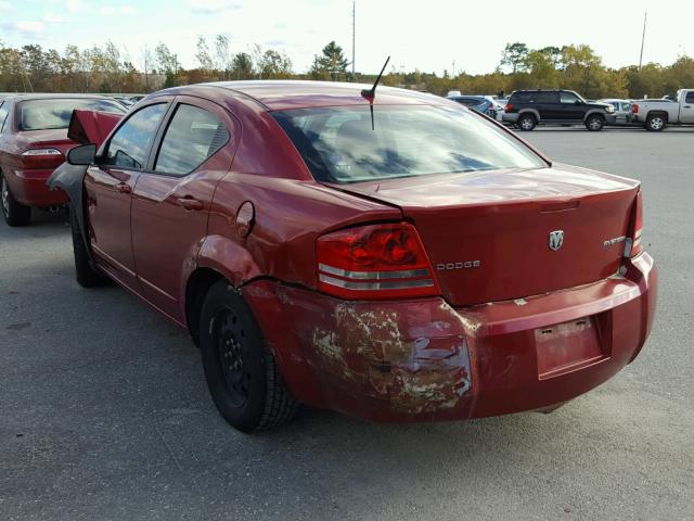 1B3LC46B99N540789 - 2009 DODGE AVENGER SE RED photo 3