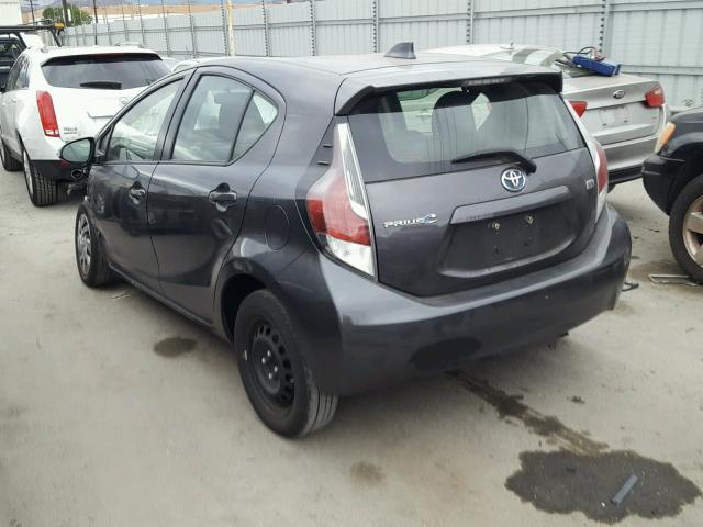 JTDKDTB3XF1113107 - 2015 TOYOTA PRIUS C SILVER photo 3