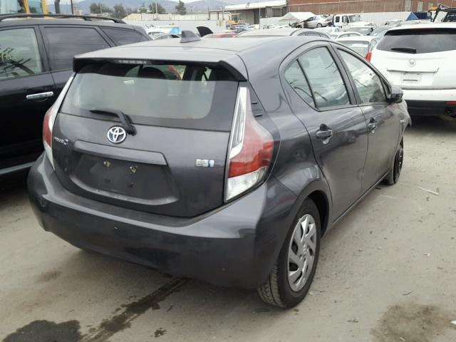 JTDKDTB3XF1113107 - 2015 TOYOTA PRIUS C SILVER photo 4