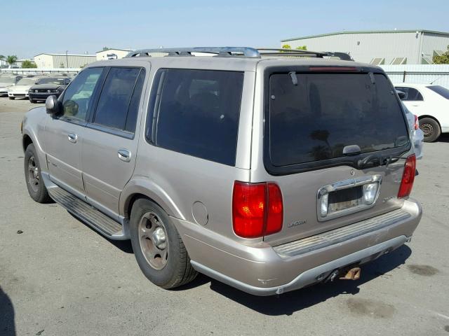 5LMFU28R81LJ16455 - 2001 LINCOLN NAVIGATOR Beżowy zdjęcie 3