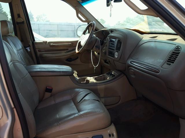 5LMFU28R81LJ16455 - 2001 LINCOLN NAVIGATOR Beżowy zdjęcie 5