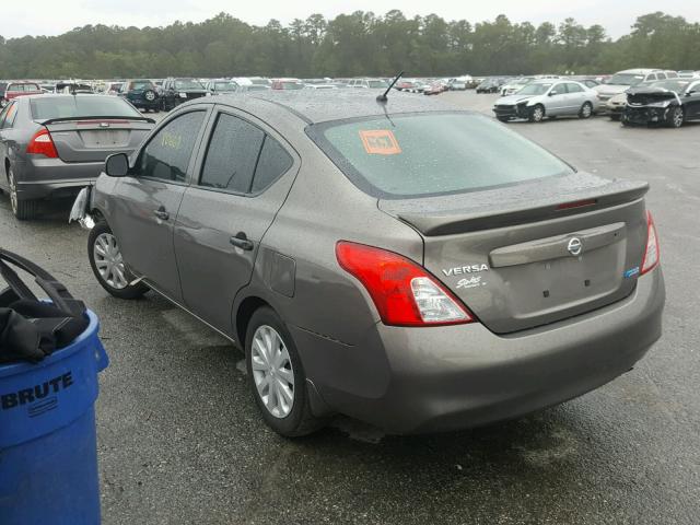 3N1CN7AP5EL876286 - 2014 NISSAN VERSA S GRAY photo 3