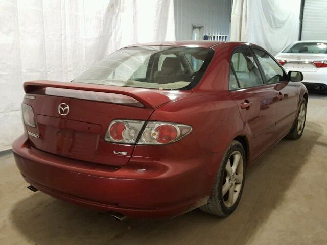 1YVHP80D265M56782 - 2006 MAZDA 6 S MAROON photo 4