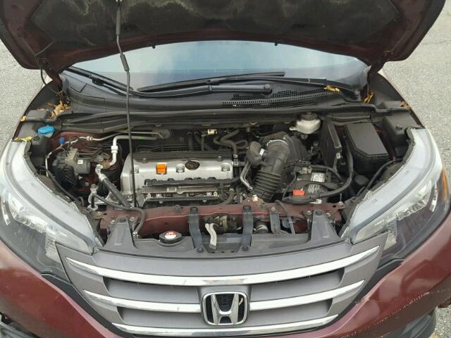 5J6RM4H36DL032077 - 2013 HONDA CR-V LX BURGUNDY photo 7