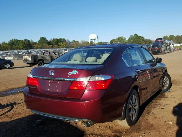 1HGCR2F34DA116089 - 2013 HONDA ACCORD LX MAROON photo 4