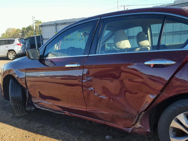 1HGCR2F34DA116089 - 2013 HONDA ACCORD LX MAROON photo 9