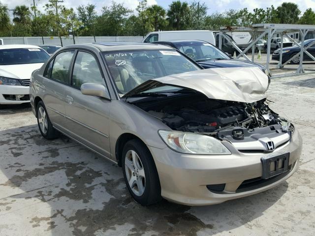 2HGES267X4H504641 - 2004 HONDA CIVIC EX GOLD photo 1