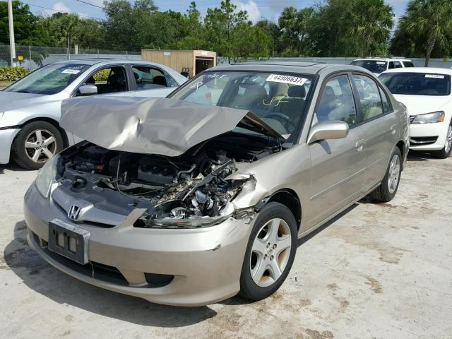 2HGES267X4H504641 - 2004 HONDA CIVIC EX 金色 照片 2