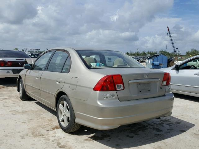 2HGES267X4H504641 - 2004 HONDA CIVIC EX 金色 照片 3
