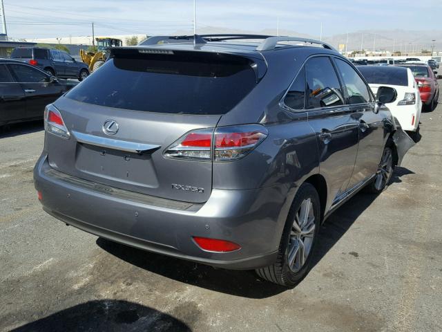 2T2ZK1BA8FC172171 - 2015 LEXUS RX GRAY photo 4