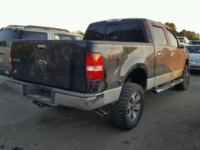 1FTPW145X7FA71853 - 2007 FORD F150 SUPER BLACK photo 4