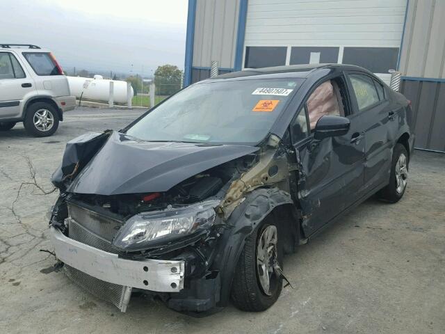 2HGFB2F54EH532651 - 2014 HONDA CIVIC LX BLACK photo 2