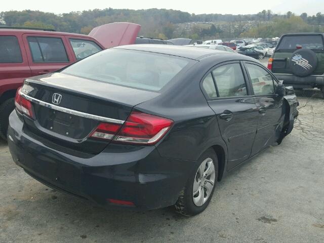 2HGFB2F54EH532651 - 2014 HONDA CIVIC LX BLACK photo 4