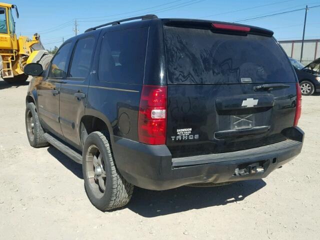 1GNFC13J67R244115 - 2007 CHEVROLET TAHOE C150 BLACK photo 3