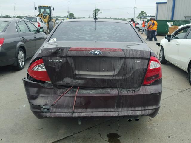 3FAHP0HA0BR207301 - 2011 FORD FUSION MAROON photo 9