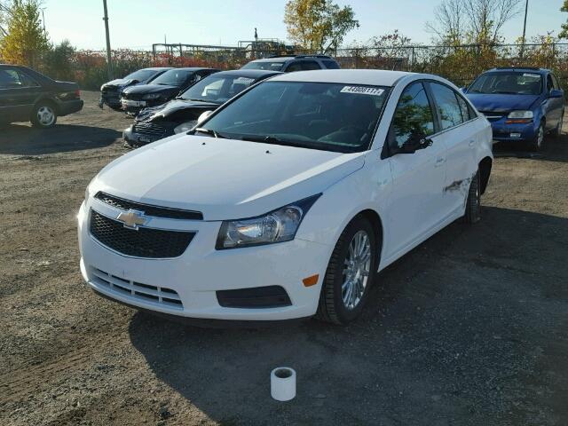 1G1PH5SB9E7279202 - 2014 CHEVROLET CRUZE WHITE photo 2