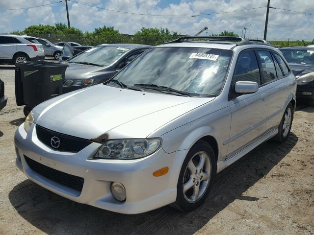 JM1BJ246221513988 - 2002 MAZDA PROTEGE PR SILVER photo 2