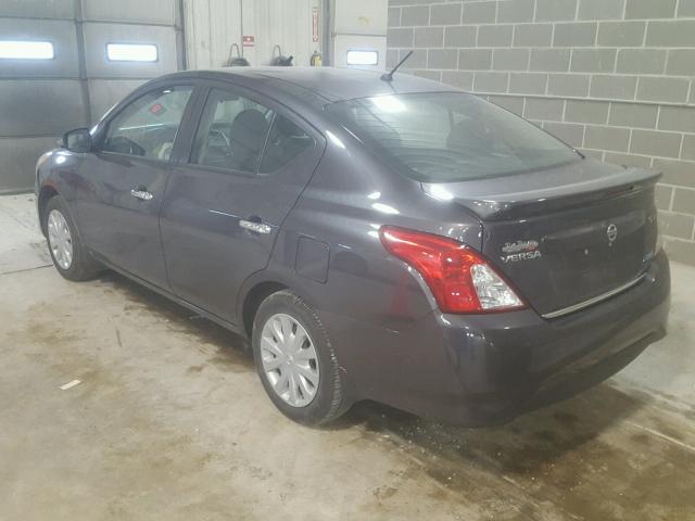 3N1CN7AP5FL886608 - 2015 NISSAN VERSA S GRAY photo 3