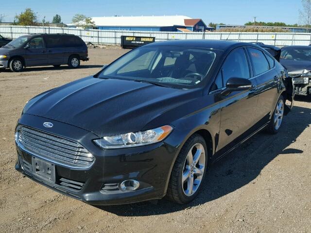 3FA6P0H95DR272323 - 2013 FORD FUSION SE BLACK photo 2