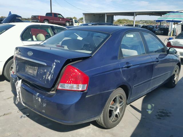 KNAFE121985534312 - 2008 KIA SPECTRA EX BLUE photo 4