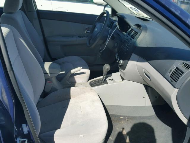 KNAFE121985534312 - 2008 KIA SPECTRA EX BLUE photo 5