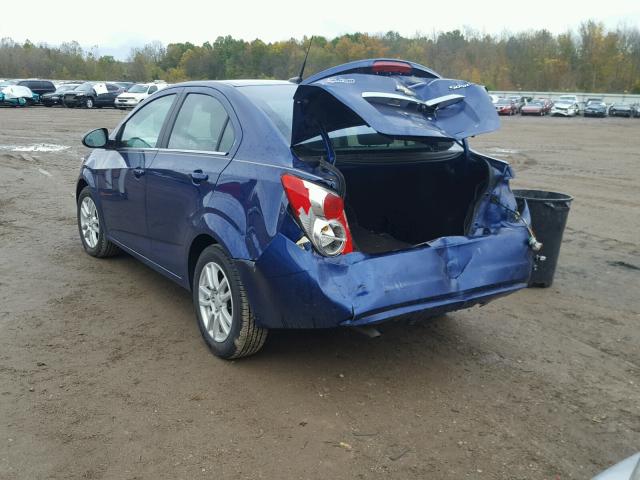 1G1JC5SH5E4196571 - 2014 CHEVROLET SONIC LT Көк фото 3
