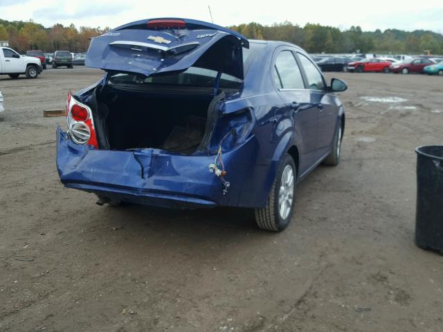 1G1JC5SH5E4196571 - 2014 CHEVROLET SONIC LT Көк фото 4