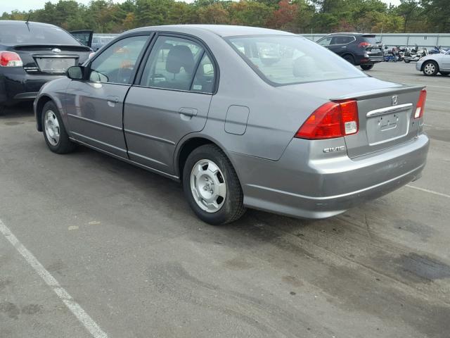 JHMES96634S020994 - 2004 HONDA CIVIC HYBR GRAY photo 3