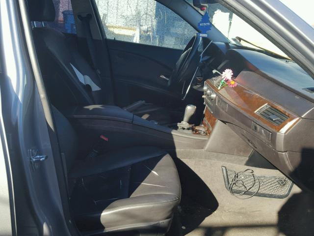WBANE53547CW59944 - 2007 BMW 525 I GRAY photo 5