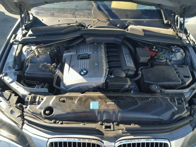 WBANE53547CW59944 - 2007 BMW 525 I GRAY photo 7