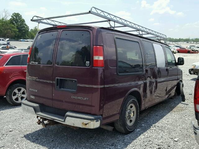 1GBFG15X031230173 - 2003 CHEVROLET EXPRESS G1 MAROON photo 4