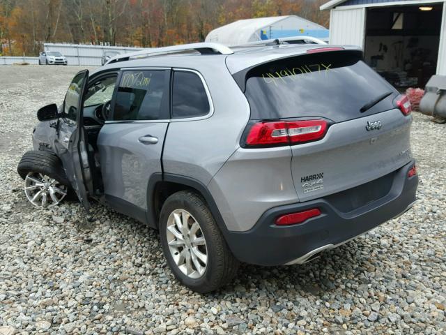 1C4PJMDS8FW636184 - 2015 JEEP CHEROKEE L GRAY photo 3