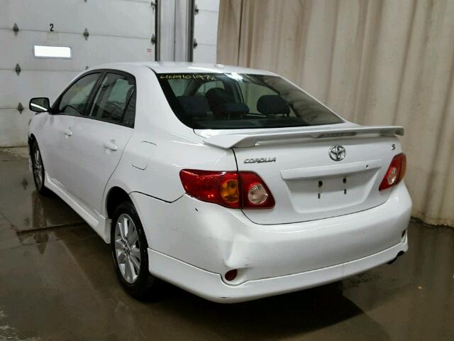 2T1BU4EE3AC382265 - 2010 TOYOTA COROLLA WHITE photo 3