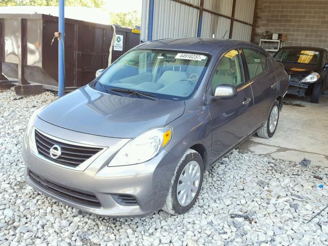 3N1CN7AP3EL817463 - 2014 NISSAN VERSA GRAY photo 2