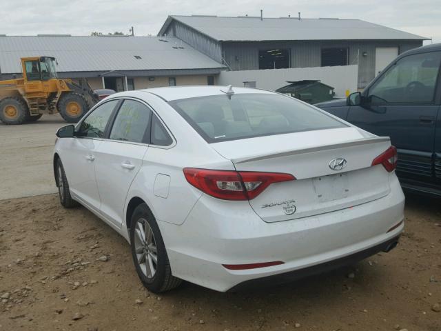 5NPE24AF9GH348466 - 2016 HYUNDAI SONATA WHITE photo 3