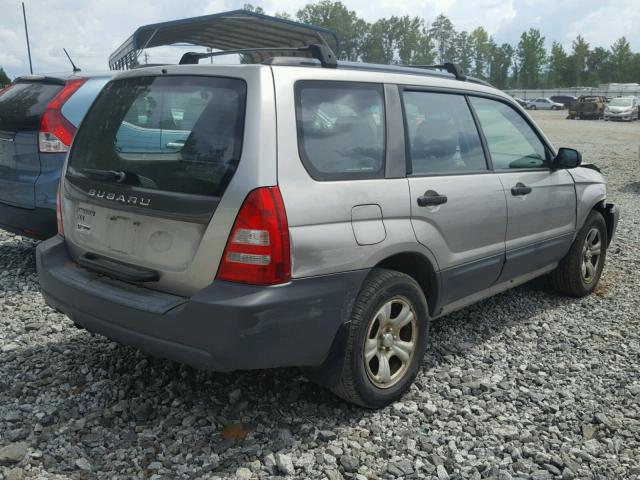 JF1SG63645H700416 - 2005 SUBARU FORESTER 2 SILVER photo 4