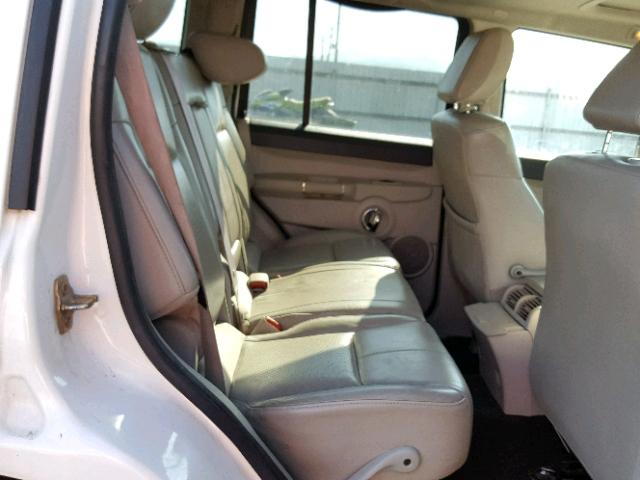 1J8HG58N66C178703 - 2006 JEEP COMMANDER WHITE photo 6
