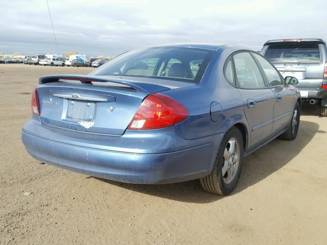 1FAFP55S32A135988 - 2002 FORD TAURUS SES BLUE photo 4