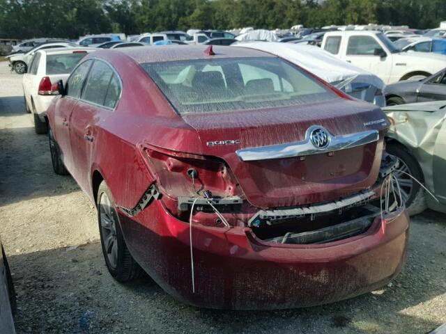 1G4GC5EG5AF201752 - 2010 BUICK LACROSSE C RED photo 3