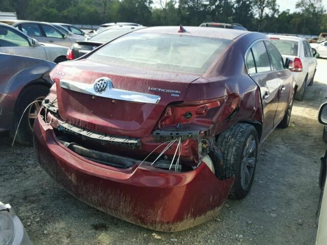 1G4GC5EG5AF201752 - 2010 BUICK LACROSSE C RED photo 4