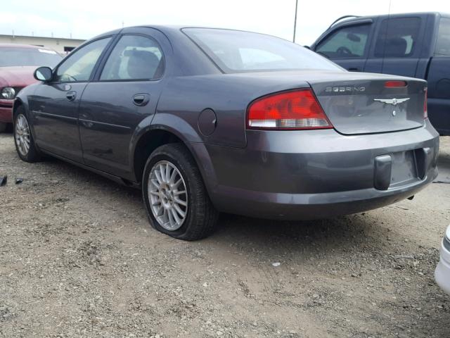 1C3EL46TX4N167176 - 2004 CHRYSLER SEBRING LX GRAY photo 3