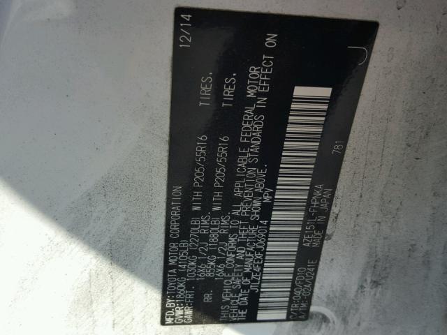 JTLZE4FEXFJ069014 - 2015 TOYOTA SCION XB Blanco foto 10