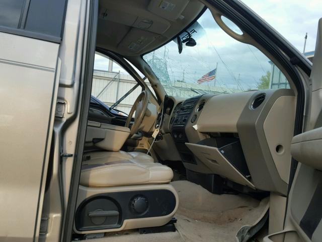 1FTRW14W45FA48485 - 2005 FORD F150 SUPER BEIGE photo 5